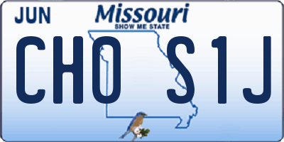 MO license plate CH0S1J