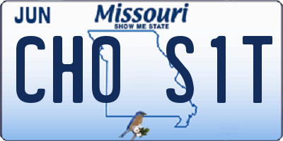 MO license plate CH0S1T