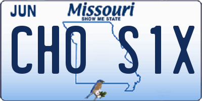 MO license plate CH0S1X