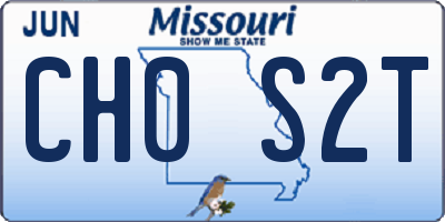 MO license plate CH0S2T