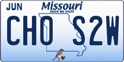 MO license plate CH0S2W
