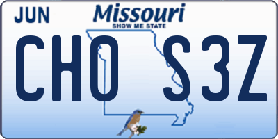 MO license plate CH0S3Z