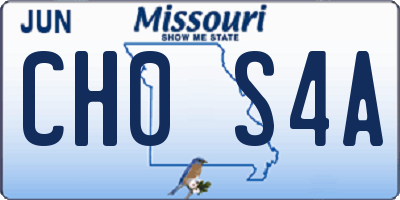 MO license plate CH0S4A