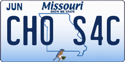 MO license plate CH0S4C