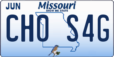 MO license plate CH0S4G
