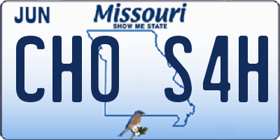 MO license plate CH0S4H