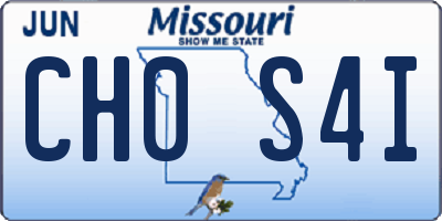 MO license plate CH0S4I