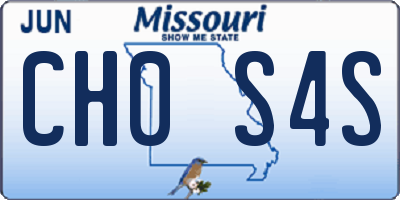 MO license plate CH0S4S