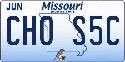MO license plate CH0S5C