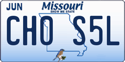 MO license plate CH0S5L