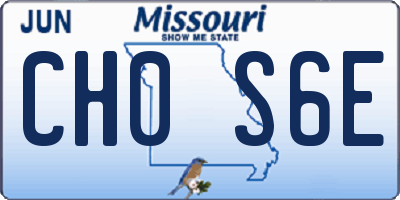 MO license plate CH0S6E