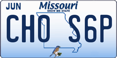 MO license plate CH0S6P