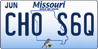 MO license plate CH0S6Q