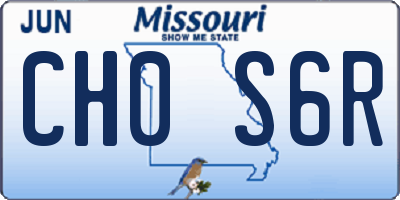 MO license plate CH0S6R