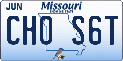MO license plate CH0S6T