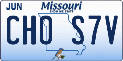 MO license plate CH0S7V