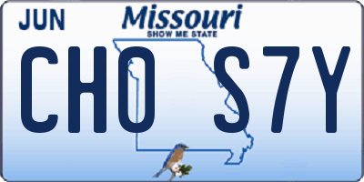 MO license plate CH0S7Y