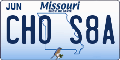 MO license plate CH0S8A