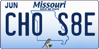 MO license plate CH0S8E
