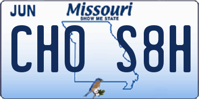 MO license plate CH0S8H