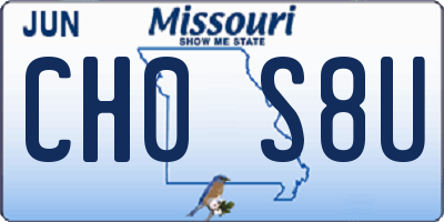 MO license plate CH0S8U