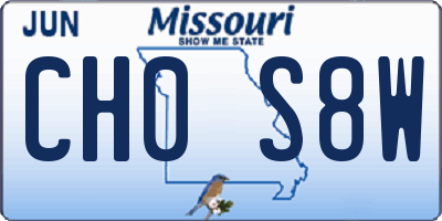 MO license plate CH0S8W