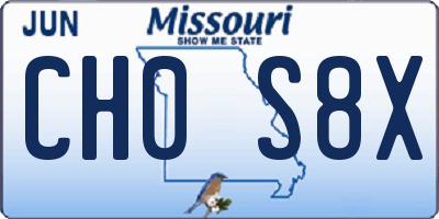 MO license plate CH0S8X
