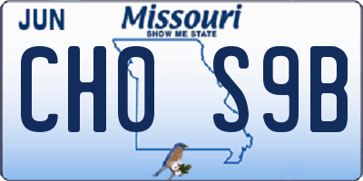 MO license plate CH0S9B