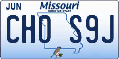 MO license plate CH0S9J
