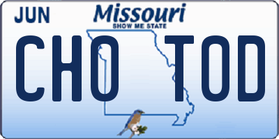 MO license plate CH0T0D