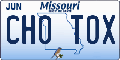 MO license plate CH0T0X