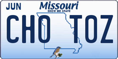 MO license plate CH0T0Z