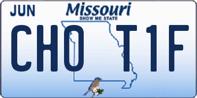MO license plate CH0T1F