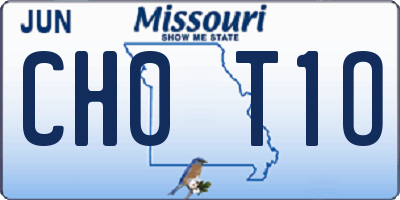 MO license plate CH0T1O