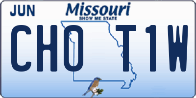 MO license plate CH0T1W