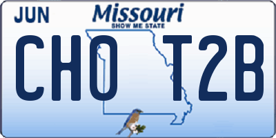 MO license plate CH0T2B