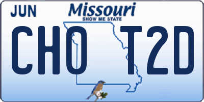 MO license plate CH0T2D
