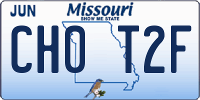 MO license plate CH0T2F