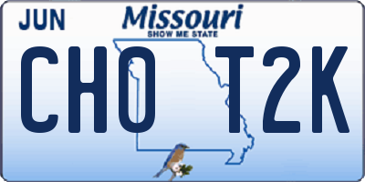 MO license plate CH0T2K