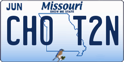 MO license plate CH0T2N
