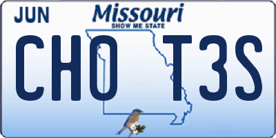 MO license plate CH0T3S