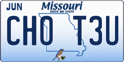 MO license plate CH0T3U