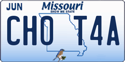 MO license plate CH0T4A