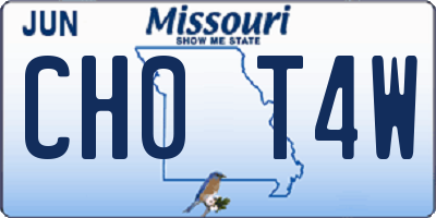 MO license plate CH0T4W