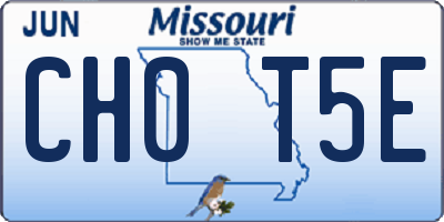 MO license plate CH0T5E