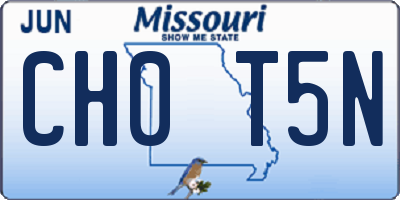 MO license plate CH0T5N