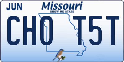 MO license plate CH0T5T