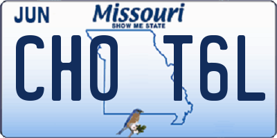 MO license plate CH0T6L