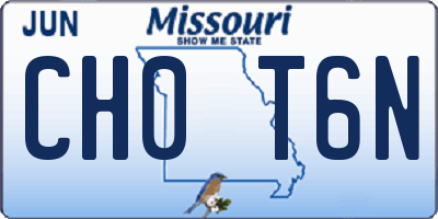 MO license plate CH0T6N