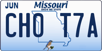 MO license plate CH0T7A